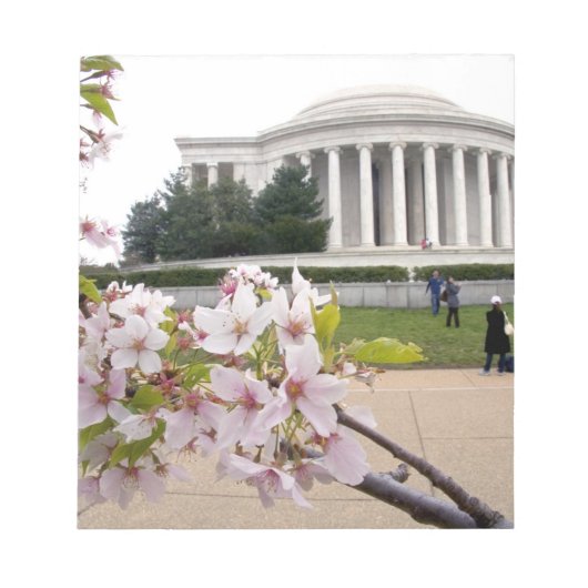 Thomas Jefferson Memorial met kersenbloesem Notitieblok (Voorkant)
