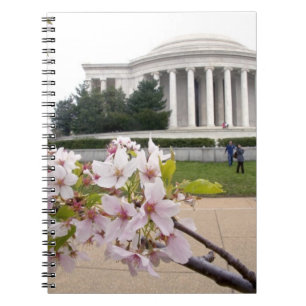 Thomas Jefferson Memorial met kersenbloesem Notitieboek