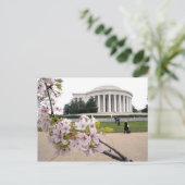Thomas Jefferson Memorial met kersenbloesems Briefkaart (Staand voorkant)
