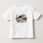 Thomas Jefferson Memorial met kersenbloesems Kinder Shirts (Voorkant)