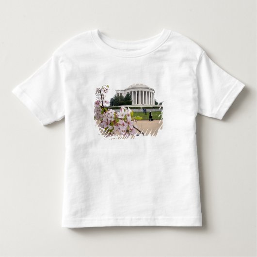 Thomas Jefferson Memorial met kersenbloesems Kinder Shirts (Voorkant)