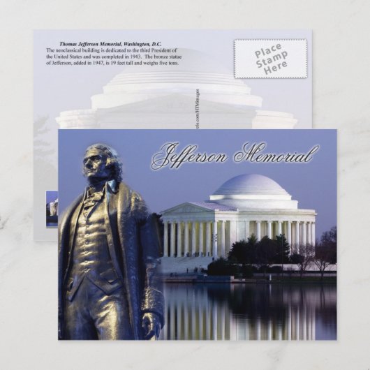 Thomas Jefferson Memorial, Washington, D.C. Briefkaart (Voorkant / Achterkant)