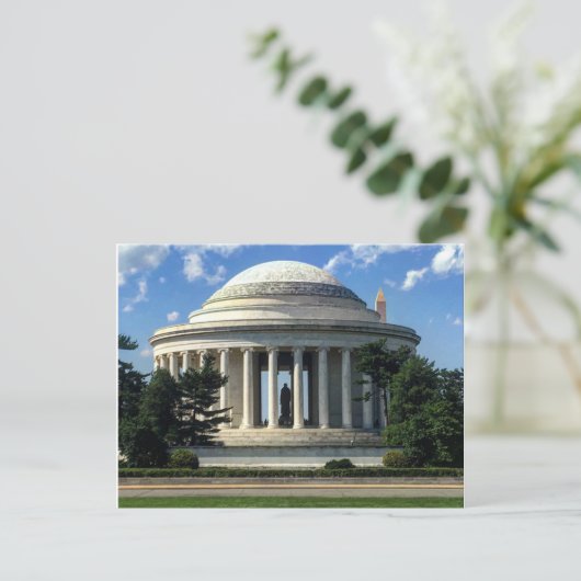Thomas Jefferson Memorial Washington Monument Briefkaart (Staand voorkant)