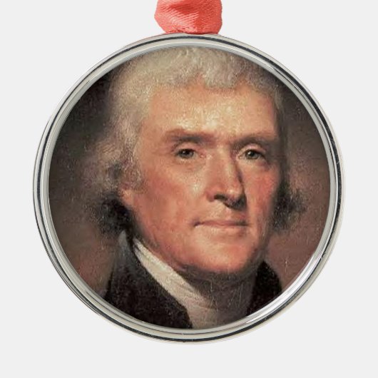 Thomas Jefferson Metalen Ornament (Voorkant)
