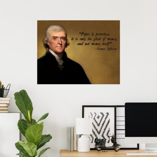 Thomas Jefferson Money Poster (Thuiskantoor)