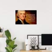 Thomas Jefferson op poster over grote overheid (Thuiskantoor)