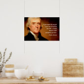 Thomas Jefferson op poster over grote overheid (Keuken)