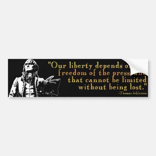 Thomas Jefferson "Our Liberty" Bumpersticker (Voorkant)