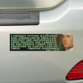 Thomas Jefferson over afvallige arbeid Bumpersticker (Op auto)