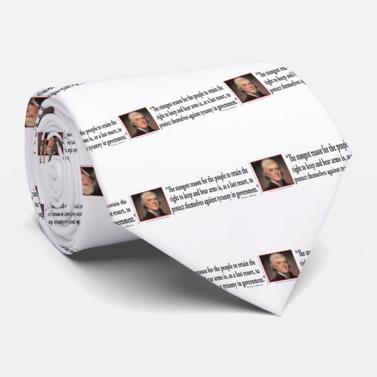 Thomas Jefferson over de controle op Pistolen Stropdas (Opgerold)