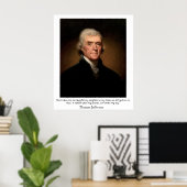 Thomas Jefferson over de staat en religie Poster (Thuiskantoor)