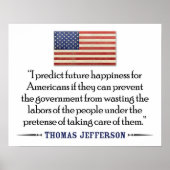 Thomas Jefferson over toekomstig geluk Poster (Voorkant)