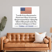 Thomas Jefferson over toekomstig geluk Poster