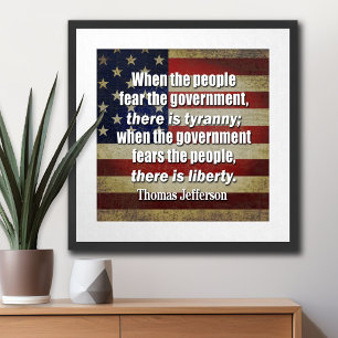 Thomas Jefferson over vrijheid versus Tyranny Poster