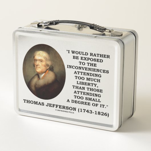 Thomas Jefferson overkomt te veel vrijheid (Achterkant)