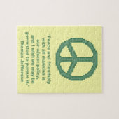 Thomas Jefferson Peace Quote Puzzle Legpuzzel (Horizontaal)
