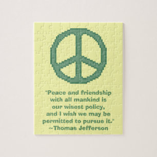 Thomas Jefferson Peace Quote Puzzle Legpuzzel