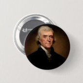Thomas Jefferson Pin Ronde Button 5,7 Cm (Voorkant /achterkant)