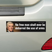 Thomas Jefferson Pistool Rights Quote Bumpersticker (Op auto)