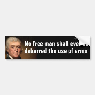 Thomas Jefferson Pistool Rights Quote Bumpersticker
