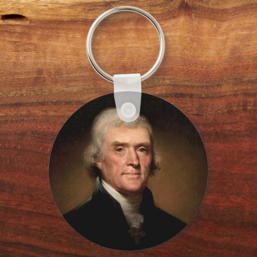 Thomas Jefferson portret Sleutelhanger (Voorkant)