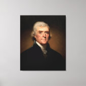 THOMAS JEFFERSON Portret van Rembrandt Peale Canvas Afdruk (Voorkant)