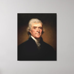 THOMAS JEFFERSON Portret van Rembrandt Peale Canvas Afdruk