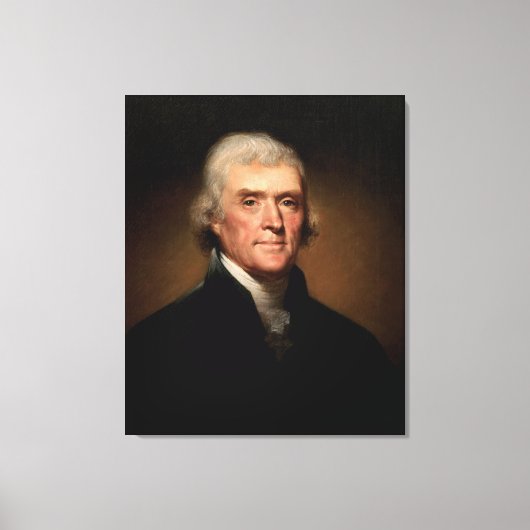THOMAS JEFFERSON Portret van Rembrandt Peale Canvas Afdruk (Voorkant)