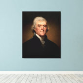THOMAS JEFFERSON Portret van Rembrandt Peale Canvas Afdruk (Insitu (Houten vloer))