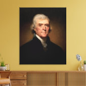THOMAS JEFFERSON Portret van Rembrandt Peale Canvas Afdruk (Insitu (Woonkamer))