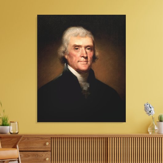 THOMAS JEFFERSON Portret van Rembrandt Peale Canvas Afdruk (Insitu (Woonkamer))