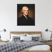 THOMAS JEFFERSON Portret van Rembrandt Peale Canvas Afdruk (Insitu (Slaapkamer))