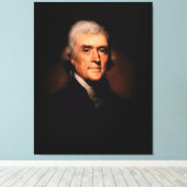 THOMAS JEFFERSON Portret van Rembrandt Peale Canvas Afdruk (Insitu (Houten vloer))
