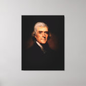 THOMAS JEFFERSON Portret van Rembrandt Peale Canvas Afdruk (Voorkant)