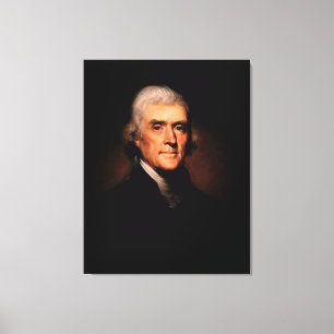 THOMAS JEFFERSON Portret van Rembrandt Peale Canvas Afdruk