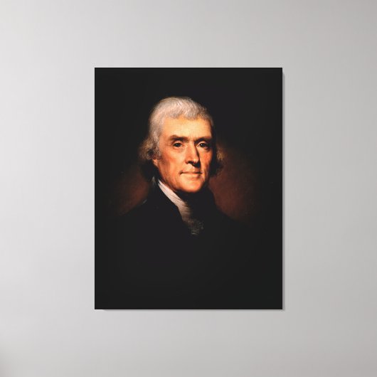 THOMAS JEFFERSON Portret van Rembrandt Peale Canvas Afdruk (Voorkant)