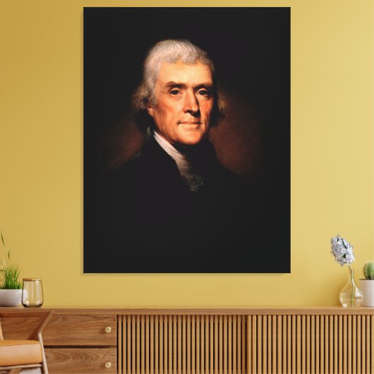 THOMAS JEFFERSON Portret van Rembrandt Peale Canvas Afdruk (Insitu (Woonkamer))