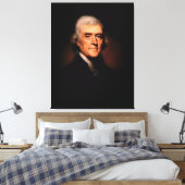 THOMAS JEFFERSON Portret van Rembrandt Peale Canvas Afdruk (Insitu (Slaapkamer))