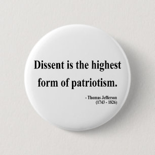 Thomas Jefferson Quote 15a Ronde Button 5,7 Cm