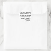 Thomas Jefferson Quote 16a Ronde Sticker (Tas)