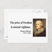 Thomas Jefferson Quote 2c Briefkaart (Voorkant / Achterkant)