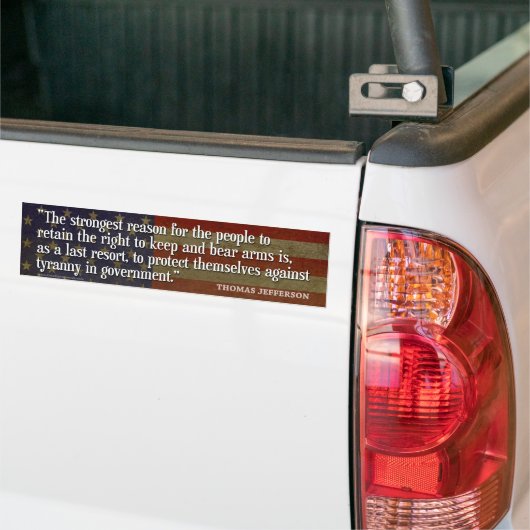 Thomas Jefferson Quote - 2de amendement Bumpersticker (Op Truck)
