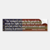 Thomas Jefferson Quote - 2de amendement Bumpersticker (Voorkant)