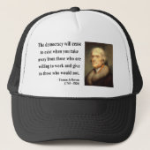 Thomas Jefferson Quote 3c Trucker Pet (Voorkant)