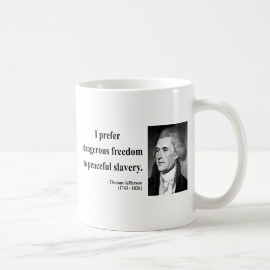 Thomas Jefferson Quote 9b Koffiemok (Rechts)
