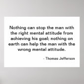 Thomas Jefferson Quote - Attitude Poster (Voorkant)