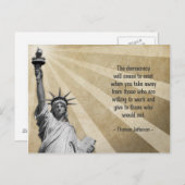 Thomas Jefferson Quote Briefkaart (Voorkant / Achterkant)