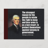 Thomas Jefferson Quote Briefkaart (Voorkant)