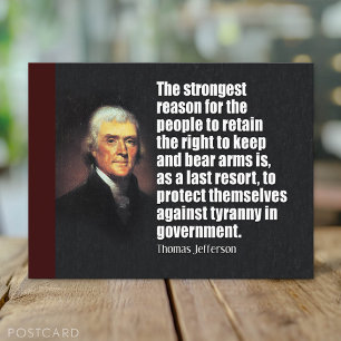 Thomas Jefferson Quote Briefkaart