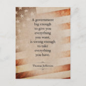 Thomas Jefferson Quote Briefkaart (Voorkant)